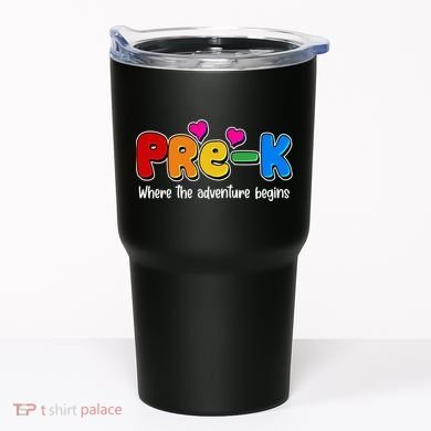 Cute Colorful Pre K Where The Adventure Begins Tumbler