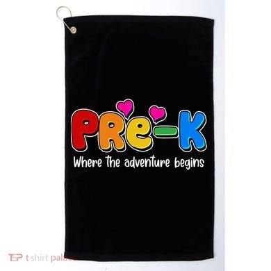 Cute Colorful Pre K Where The Adventure Begins Golf Towel