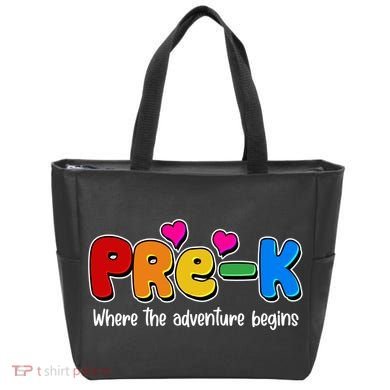 Cute Colorful Pre K Where The Adventure Begins Tote Bag