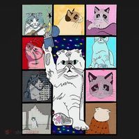 Cute Cat Purring In My Lap Cause It Loves Me Cat Lover Sweatshirt thumb 3