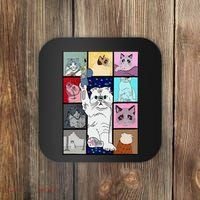 Cute Cat Purring In My Lap Cause It Loves Me Cat Lover Coaster thumb 0