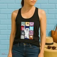 Cute Cat Purring In My Lap Cause It Loves Me Cat Lover Women's Tank Top thumb 2