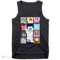 Cute Cat Purring In My Lap Cause It Loves Me Cat Lover Tank Top thumb 0