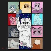 Cute Cat Purring In My Lap Cause It Loves Me Cat Lover Golf Towel thumb 3