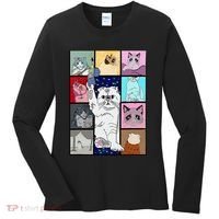 Cute Cat Purring In My Lap Cause It Loves Me Cat Lover Women's Long Sleeve Shirt thumb 0