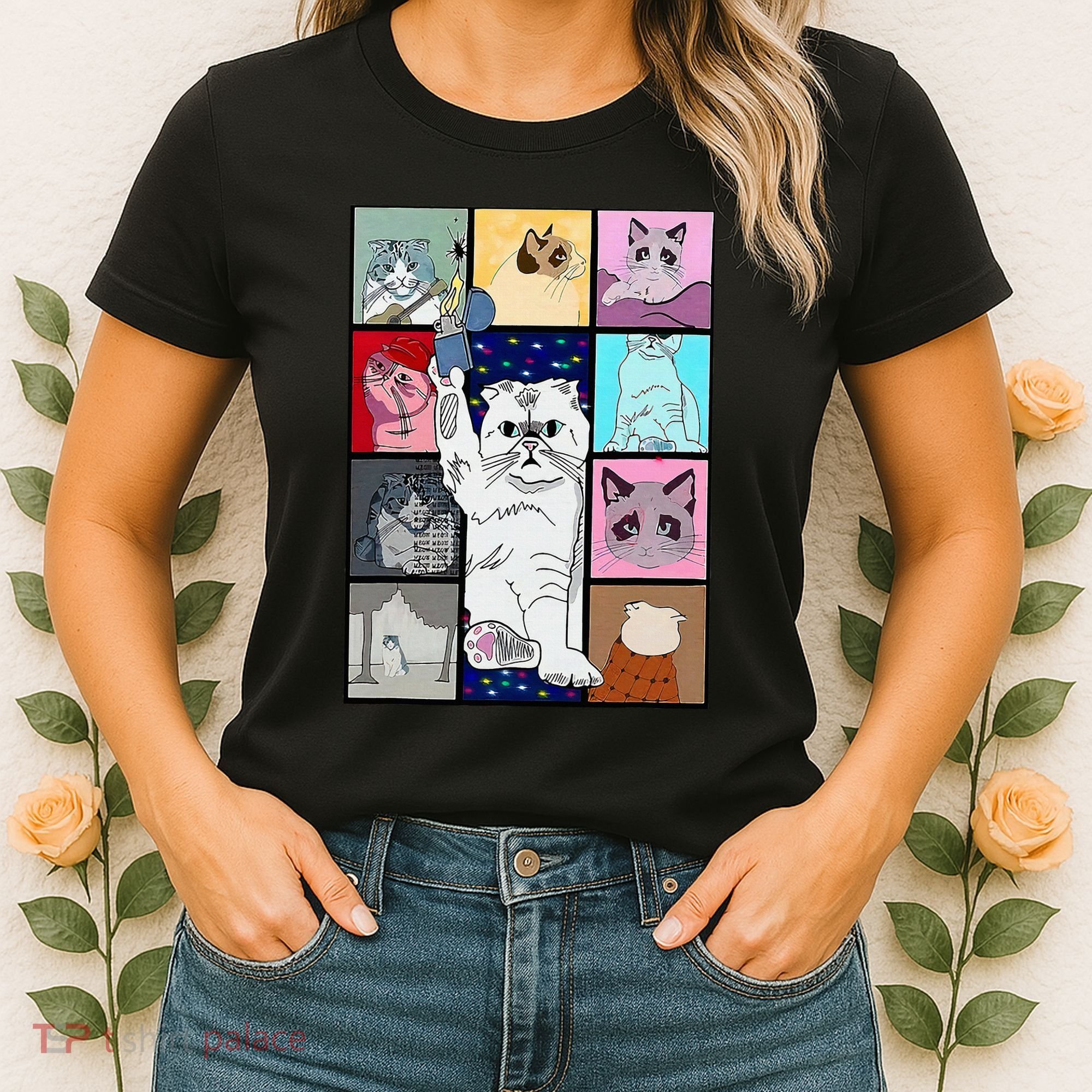 Cute Cat Purring In My Lap Cause It Loves Me Cat Lover Women's T-Shirt