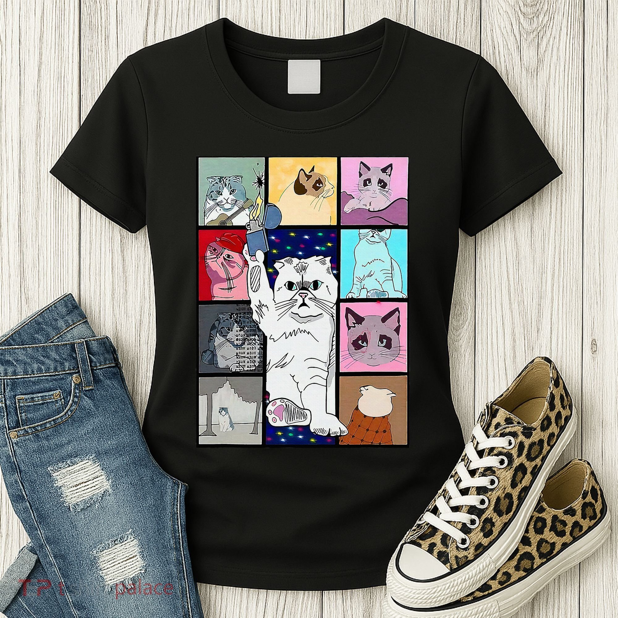Cute Cat Purring In My Lap Cause It Loves Me Cat Lover Women's T-Shirt