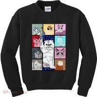 Cute Cat Purring In My Lap Cause It Loves Me Cat Lover Kids Sweatshirt thumb 0