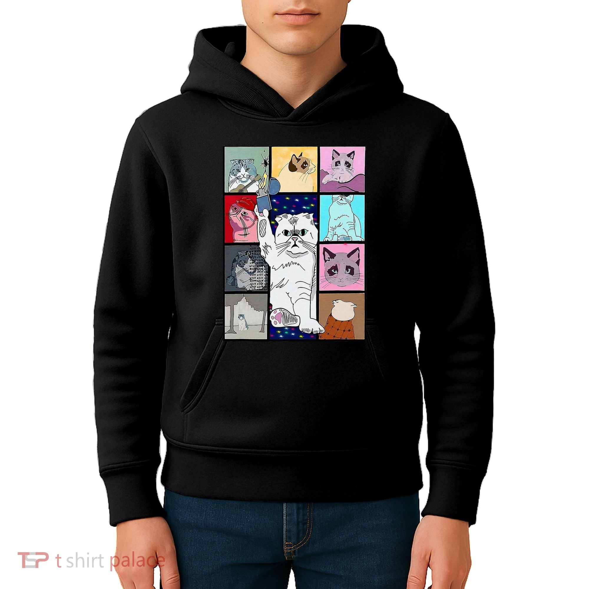 Cute Cat Purring In My Lap Cause It Loves Me Cat Lover Kids Hoodie