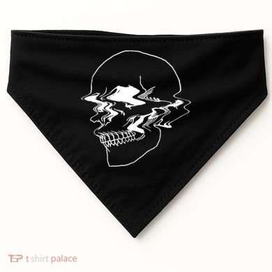 Creepy Cool Pastel Vaporwave Skull USA-Made Doggie Bandana