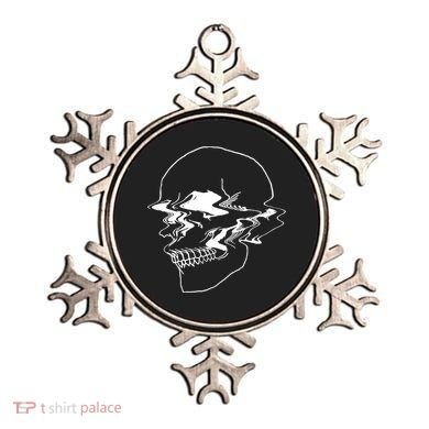 Creepy Cool Pastel Vaporwave Skull Ornament