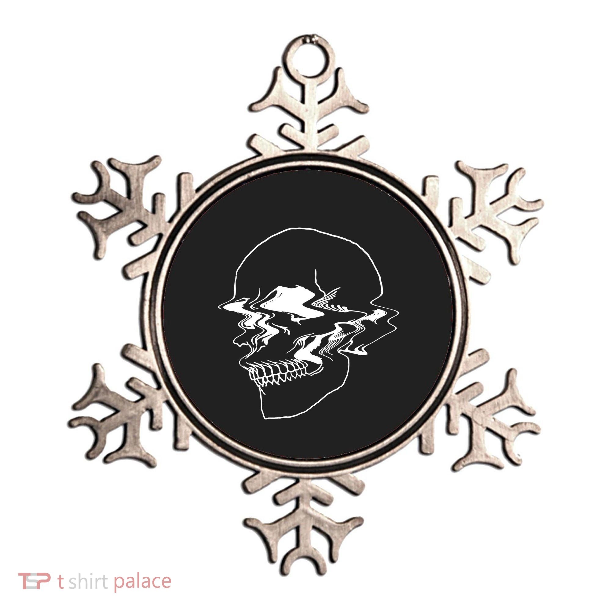 Creepy Cool Pastel Vaporwave Skull Ornament