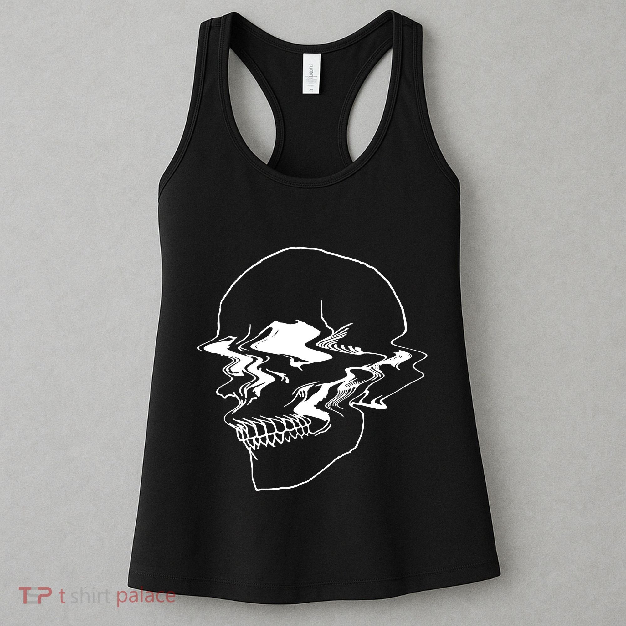 Creepy Cool Pastel Vaporwave Skull Women's Tank Top