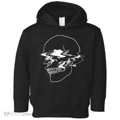 Creepy Cool Pastel Vaporwave Skull Toddler Hoodie