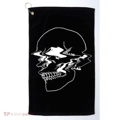 Creepy Cool Pastel Vaporwave Skull Golf Towel