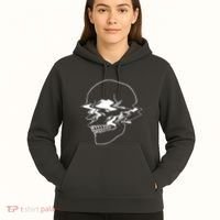 Creepy Cool Pastel Vaporwave Skull Hoodie thumb 5
