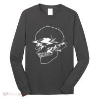 Creepy Cool Pastel Vaporwave Skull Long Sleeve Shirt thumb 0
