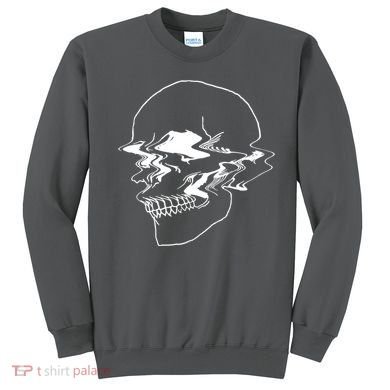 Creepy Cool Pastel Vaporwave Skull Sweatshirt