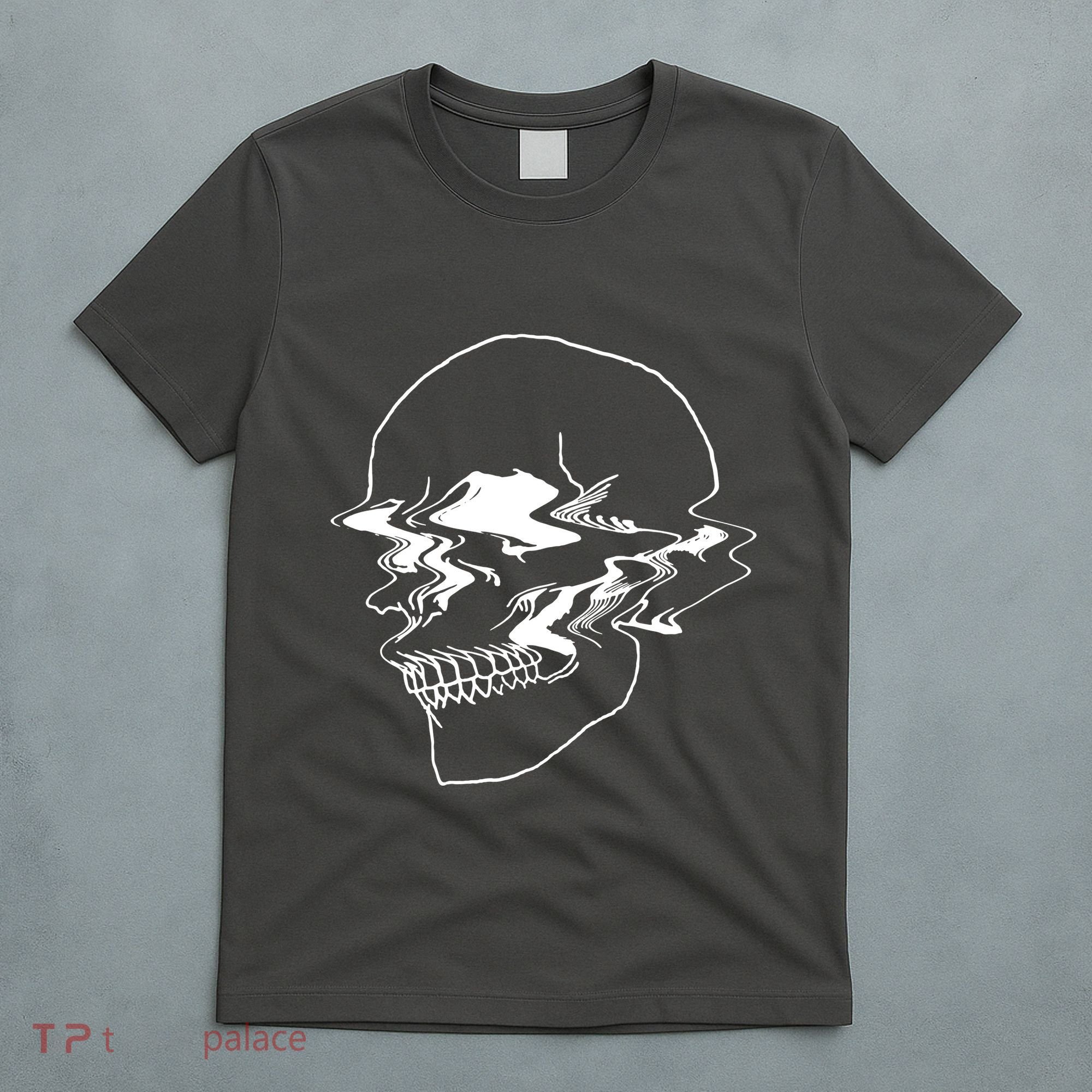 Creepy Cool Pastel Vaporwave Skull T-Shirt