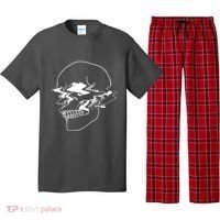 Creepy Cool Pastel Vaporwave Skull Pajama Set thumb 0