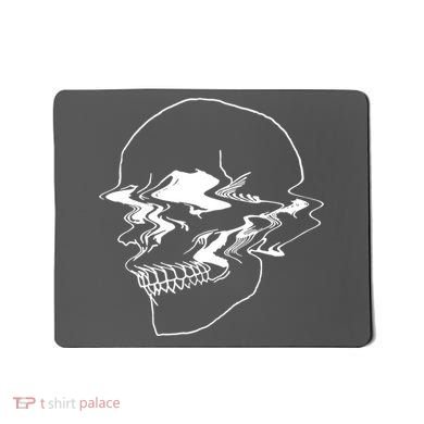 Creepy Cool Pastel Vaporwave Skull Mousepad