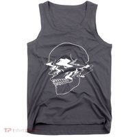 Creepy Cool Pastel Vaporwave Skull Tank Top thumb 0