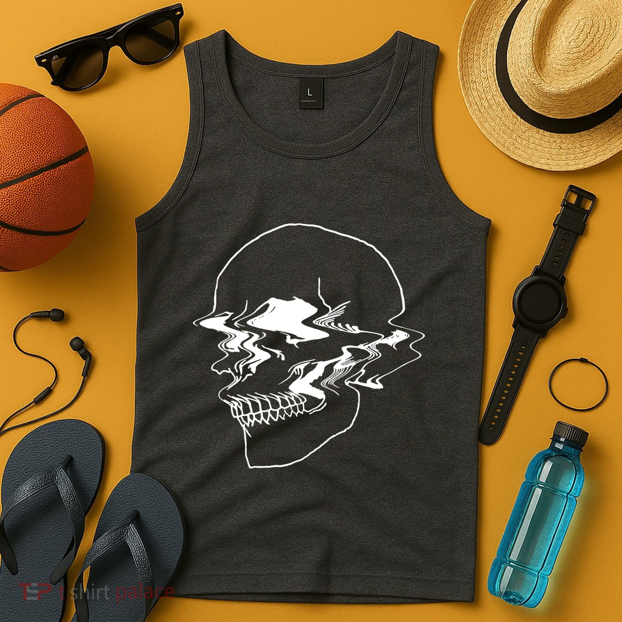 Creepy Cool Pastel Vaporwave Skull Tank Top
