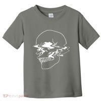 Creepy Cool Pastel Vaporwave Skull Toddler T-Shirt thumb 0