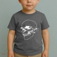 Creepy Cool Pastel Vaporwave Skull Toddler T-Shirt thumb 2