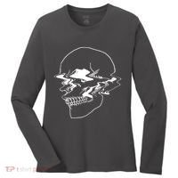 Creepy Cool Pastel Vaporwave Skull Women's Long Sleeve Shirt thumb 0