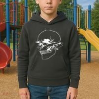 Creepy Cool Pastel Vaporwave Skull Kids Hoodie thumb 2
