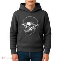 Creepy Cool Pastel Vaporwave Skull Kids Hoodie thumb 4