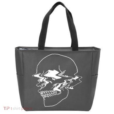 Creepy Cool Pastel Vaporwave Skull Tote Bag