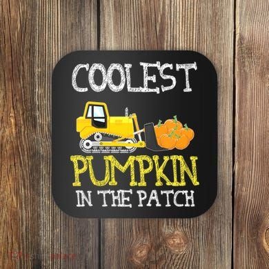 Cutest Coolest Pumpkin In The Patch Halloween Boys Gift Coaster