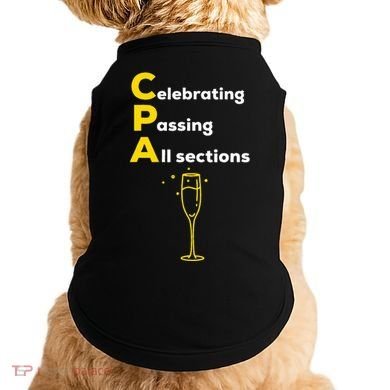 Cpa Celebrating Passing Test New Accountant Gift Doggie Tank