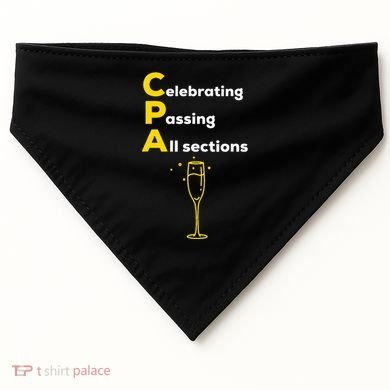 Cpa Celebrating Passing Test New Accountant Gift USA-Made Doggie Bandana