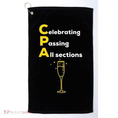 Cpa Celebrating Passing Test New Accountant Gift Golf Towel