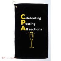 Cpa Celebrating Passing Test New Accountant Gift Golf Towel thumb 0