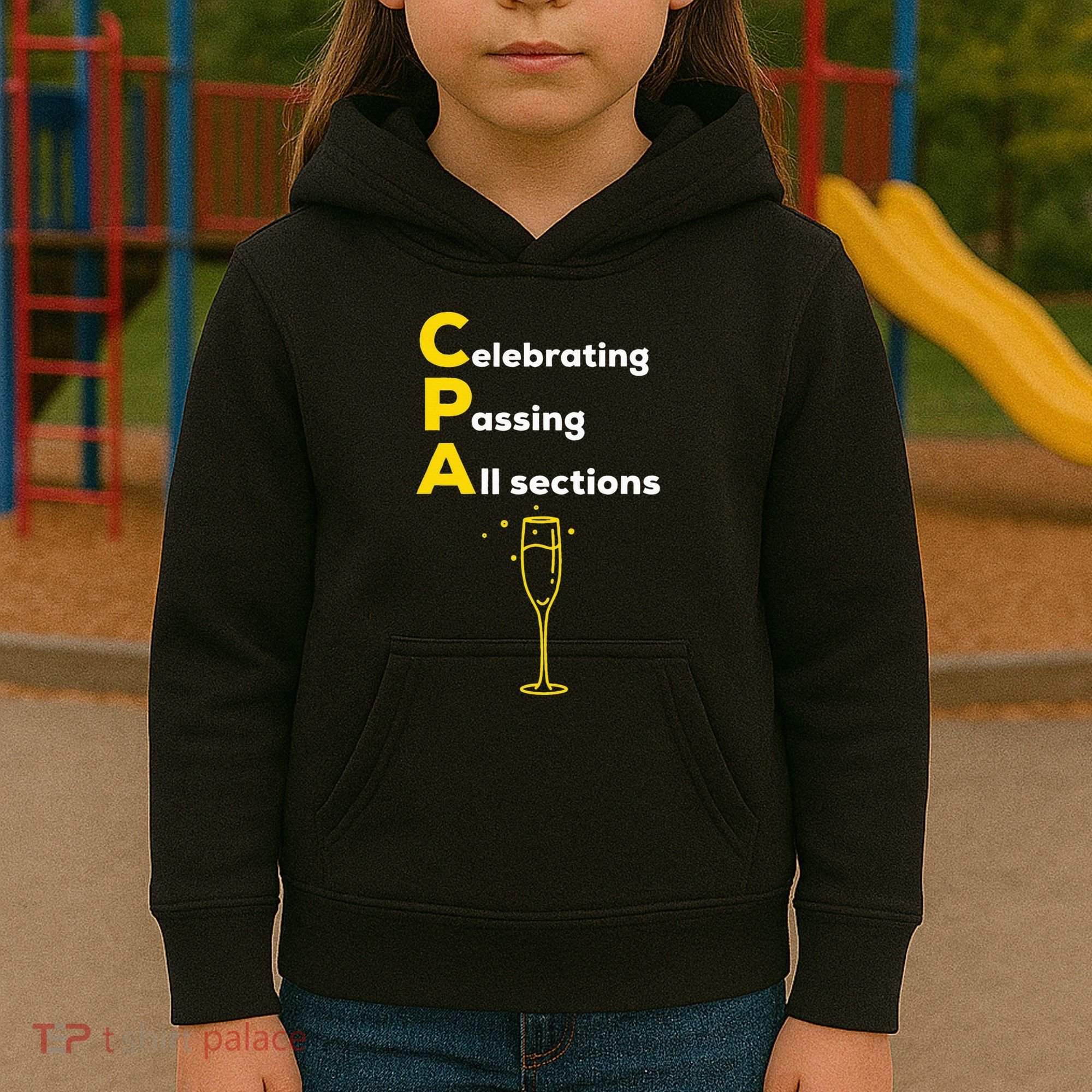 Cpa Celebrating Passing Test New Accountant Gift Kids Hoodie