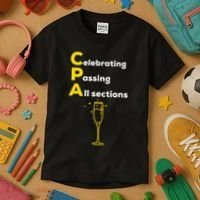 Cpa Celebrating Passing Test New Accountant Gift Kids T-Shirt thumb 3