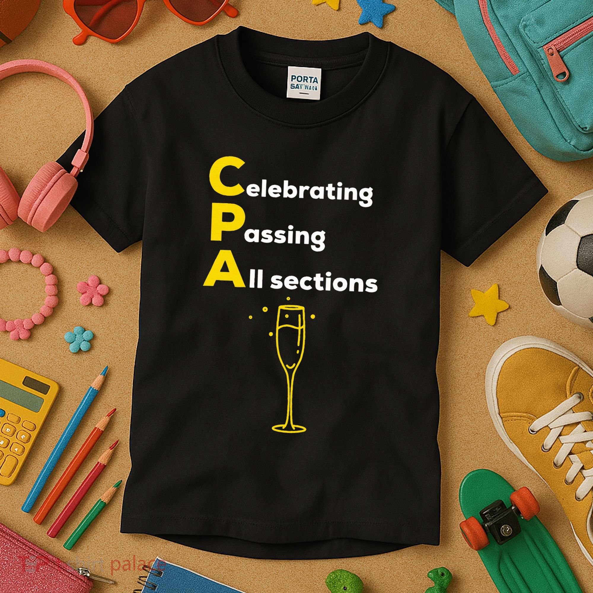 Cpa Celebrating Passing Test New Accountant Gift Kids T-Shirt