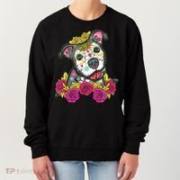 Cute Calavera Perro Dia De Los Muertos Halloween Dog Women's Sweatshirt thumb 0