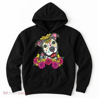 Cute Calavera Perro Dia De Los Muertos Halloween Dog Hoodie