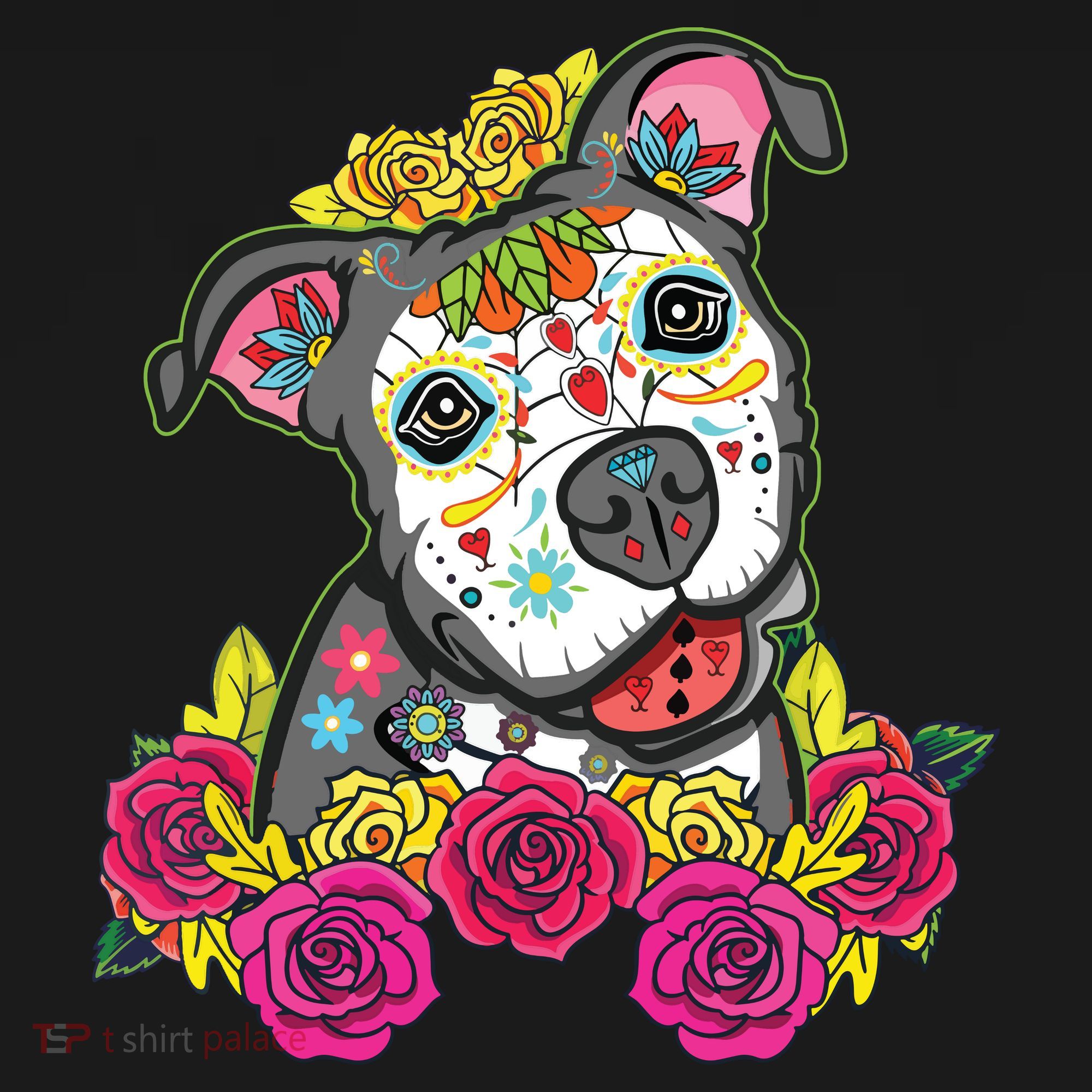 Cute Calavera Perro Dia De Los Muertos Halloween Dog Sweatshirt