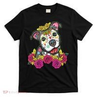 Cute Calavera Perro Dia De Los Muertos Halloween Dog T-Shirt thumb 0