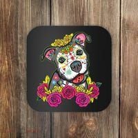 Cute Calavera Perro Dia De Los Muertos Halloween Dog Coaster thumb 0