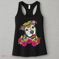 Cute Calavera Perro Dia De Los Muertos Halloween Dog Women's Tank Top thumb 3