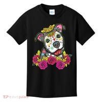 Cute Calavera Perro Dia De Los Muertos Halloween Dog Kids T-Shirt thumb 0