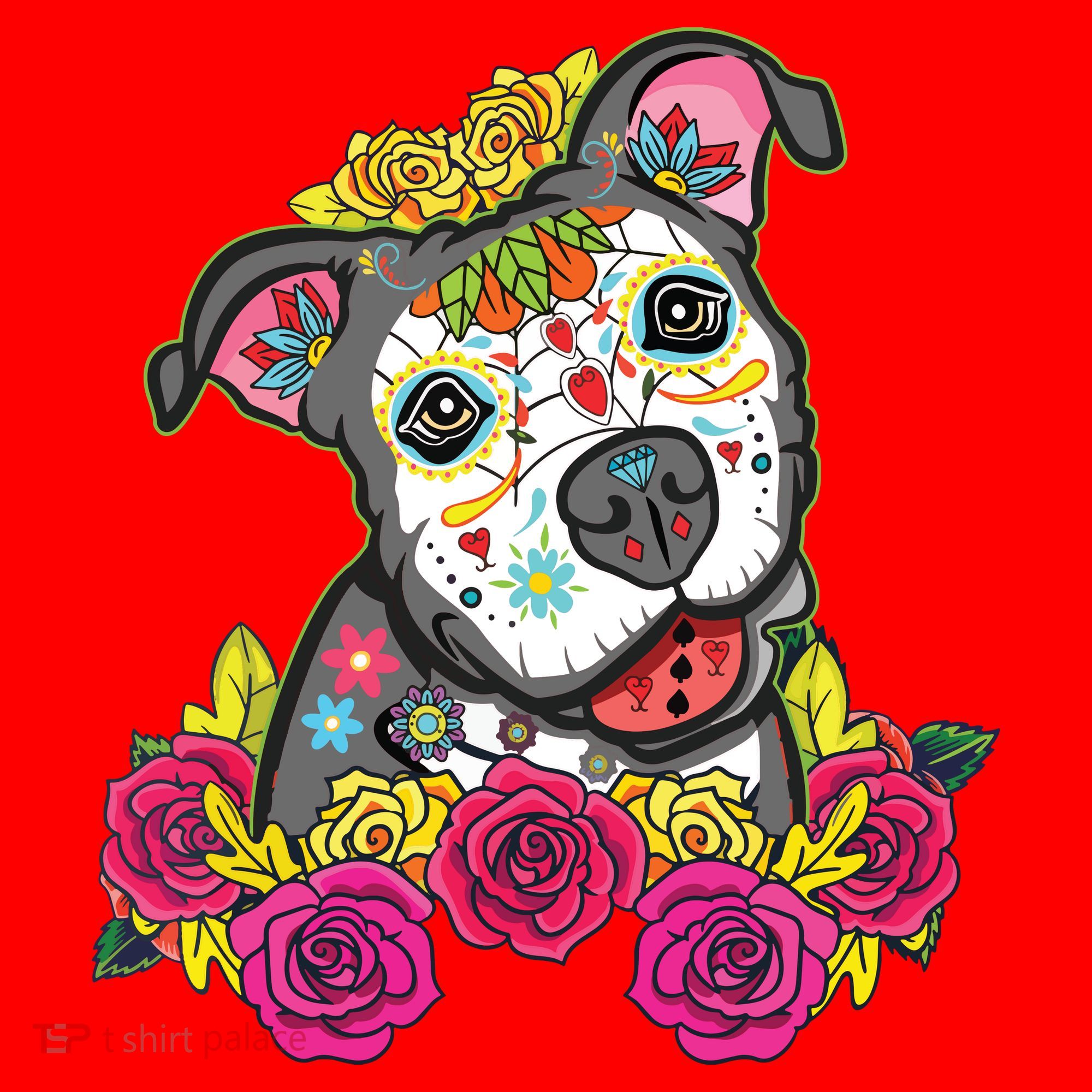 Cute Calavera Perro Dia De Los Muertos Halloween Dog Santa Hat