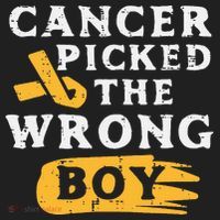 Childhood Cancer Picked The Wrong Boy Awareness Ribbon Beanie thumb 2